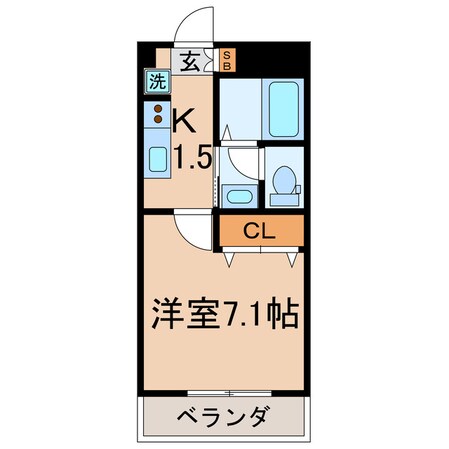 和田町駅 徒歩1分 3階の物件間取画像